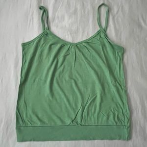 Old Navy tank top, semi-cropped, in green. Size M